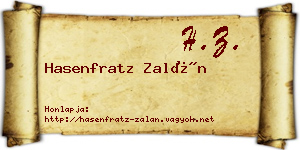 Hasenfratz Zalán névjegykártya